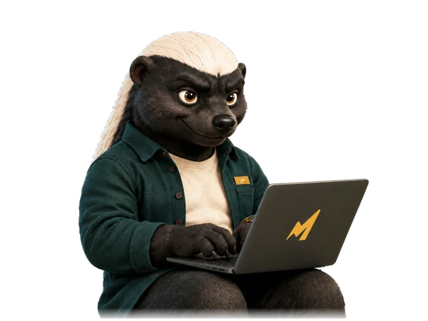 Pursuk, laptop başında markan için gece gündüz çalışıyor.